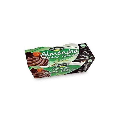 Postre de Almendra con Cacao, 2 x 125 g. Naturgreen