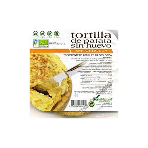 Tortilla de Patata Vegana con Cebolla, 250g Soria Natural