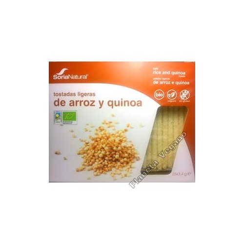 Tostadas Ligeras de Arroz Integral y Quinoa. Soria Natural