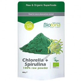 Chlorella y Spirulina, 200 g. Biotona