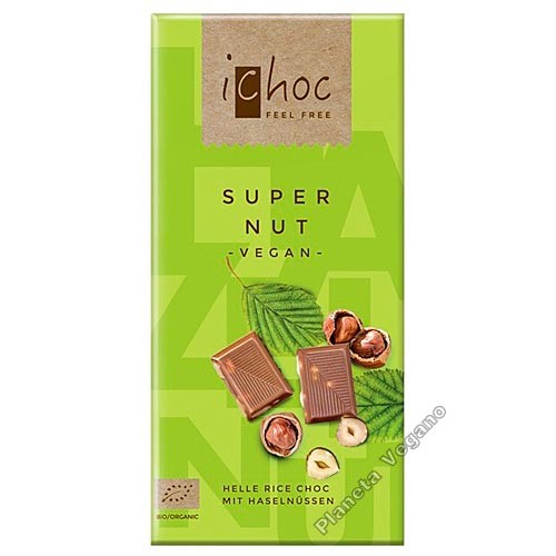 Chocolate Vegano con Nueces, 80 g. Ichoc