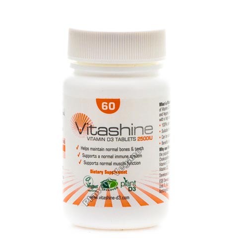 Vitamina D Vegana 60 comprimidos 62,5 ug Vitashine