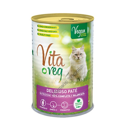 Pienso Húmedo Vegano para Gatos, 390 g. Vitaveg