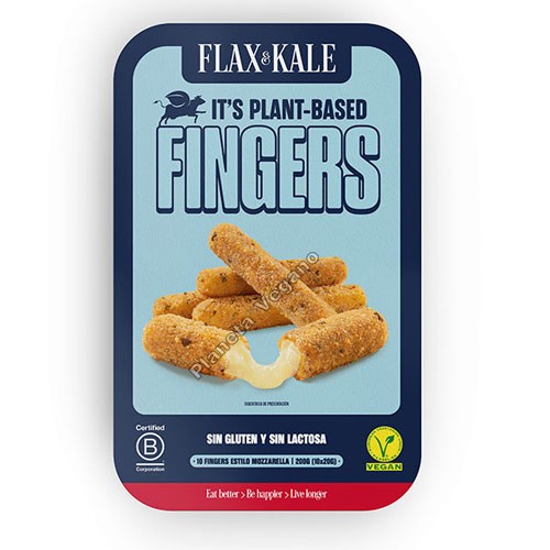 Fingers Sabor Mozzarella, 200g. Flax&Kale