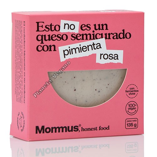 No- Queso Vegano sabor Pimienta Rosa 135g Mommus
