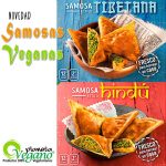 Deliciosas samosas con sabores asiáticos y de agricultura ecológica