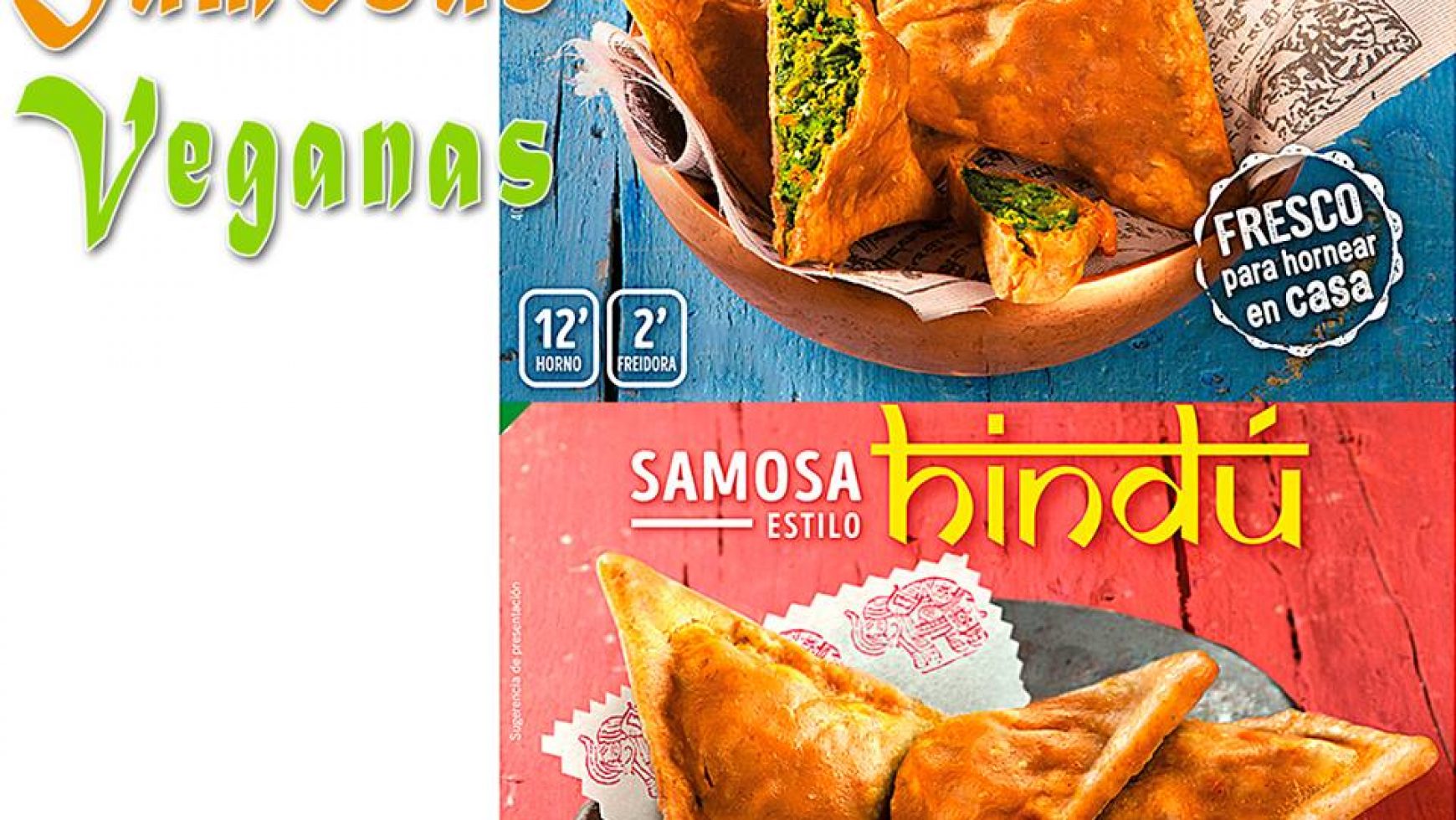 Deliciosas samosas con sabores asiáticos y de agricultura ecológica